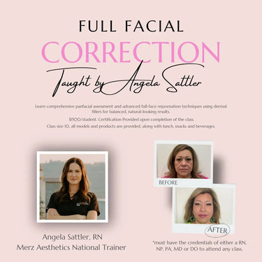 Renew Aesthetic Training by Angela Sattler, Full Facial Correction, For All Skill Levels