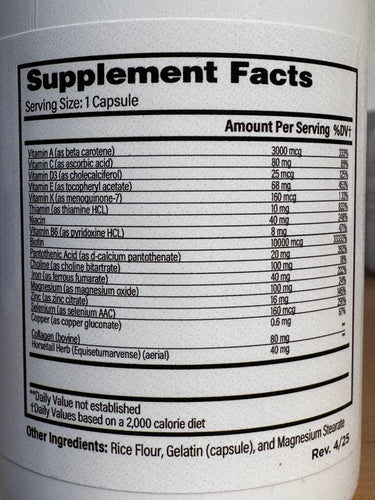 HSN Complex Skin & Hair Health Supplement - Supports Skin Regeneration & Hair Resilience