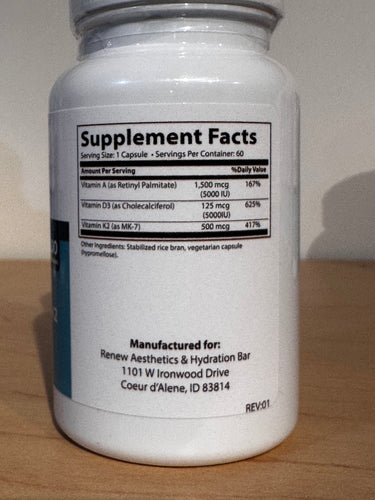 Vitamin A, D3, K2 Supplement, blend essential nutrients; 40.00 USD